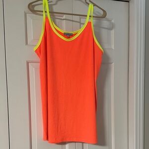 White Birch Bright Orange Top with Yellow Accents